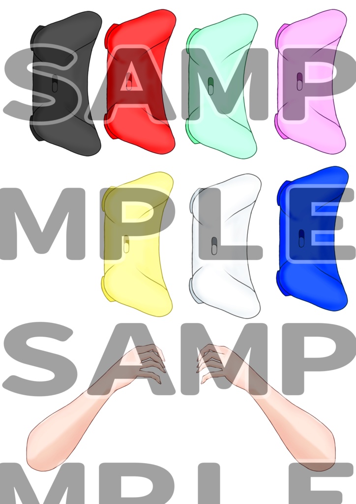 【素材】ゲームコントローラ＆手