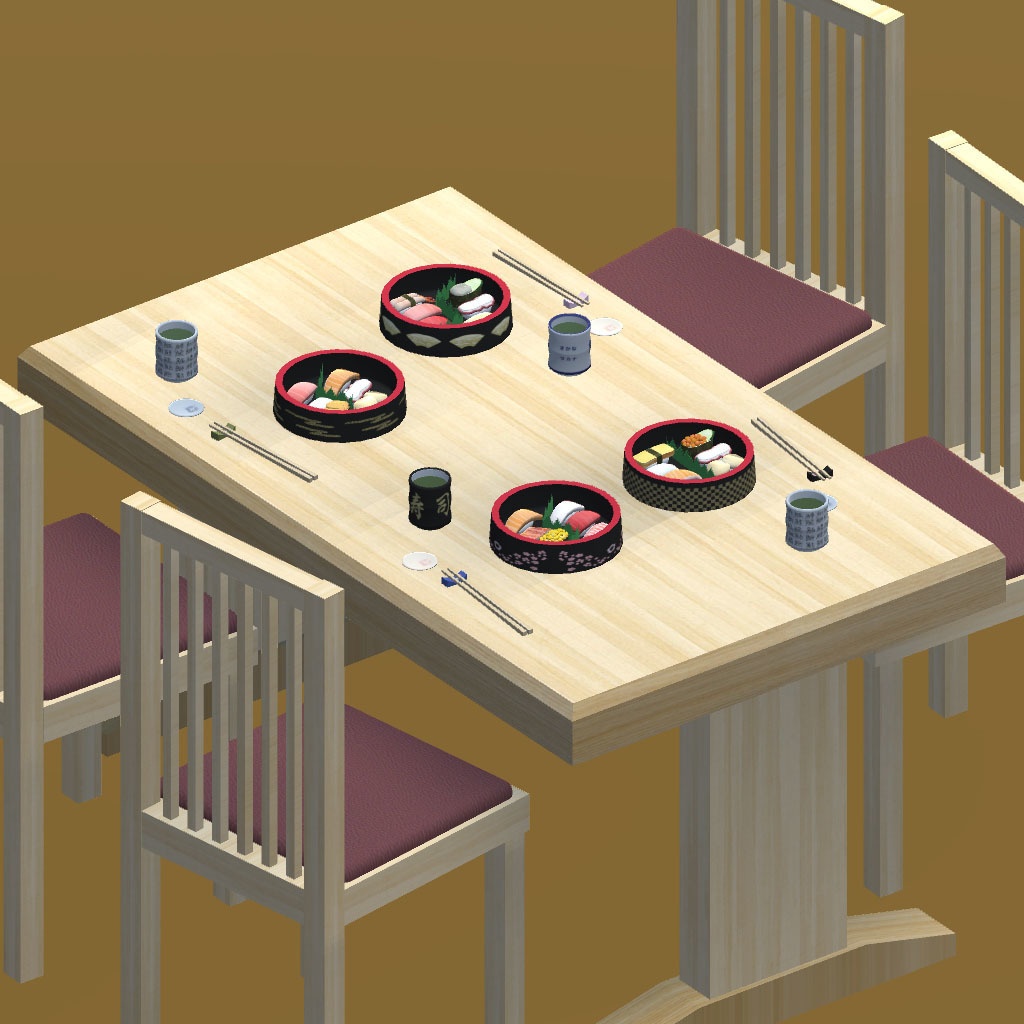 【3D小道具】お寿司セット