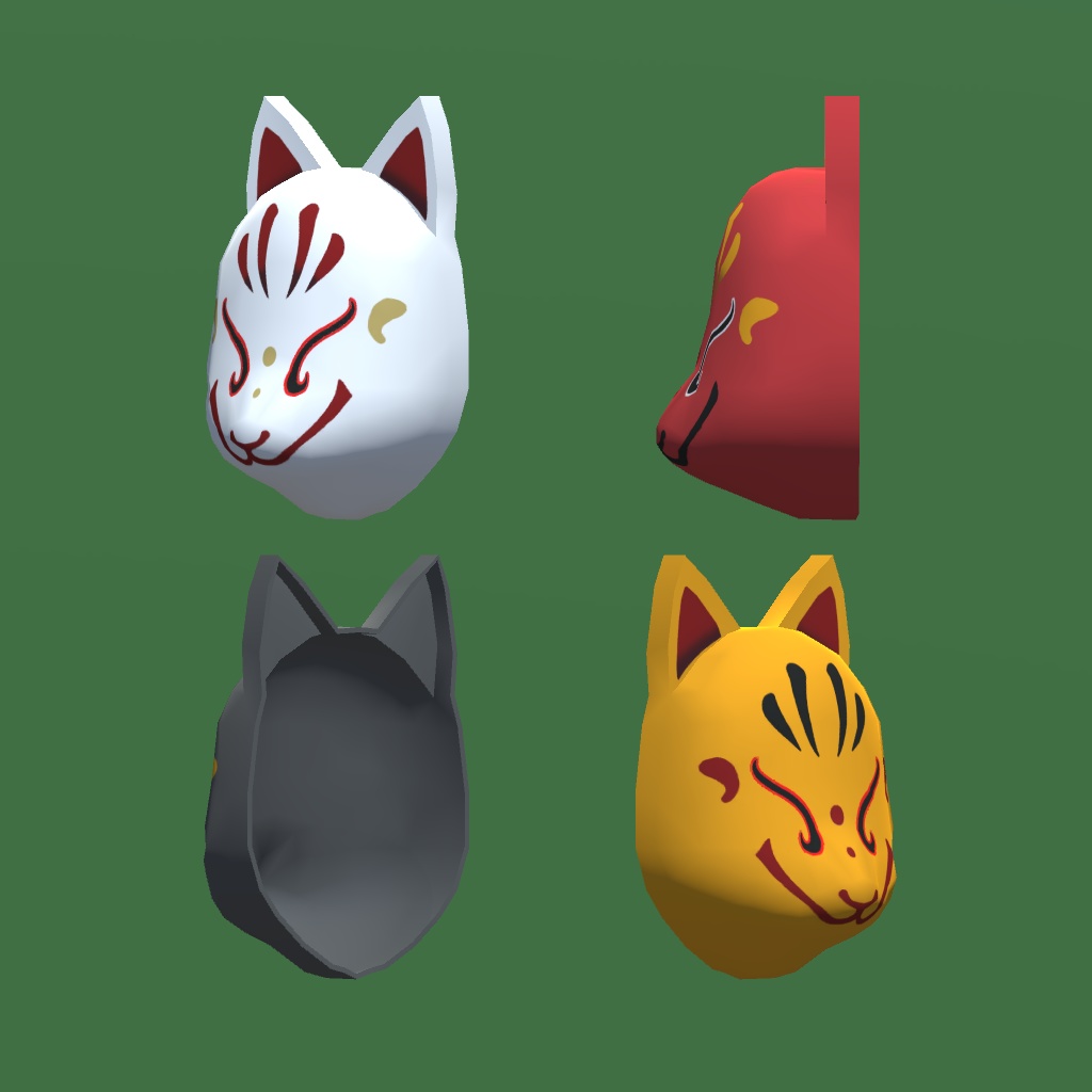 【3D小道具】キツネのお面