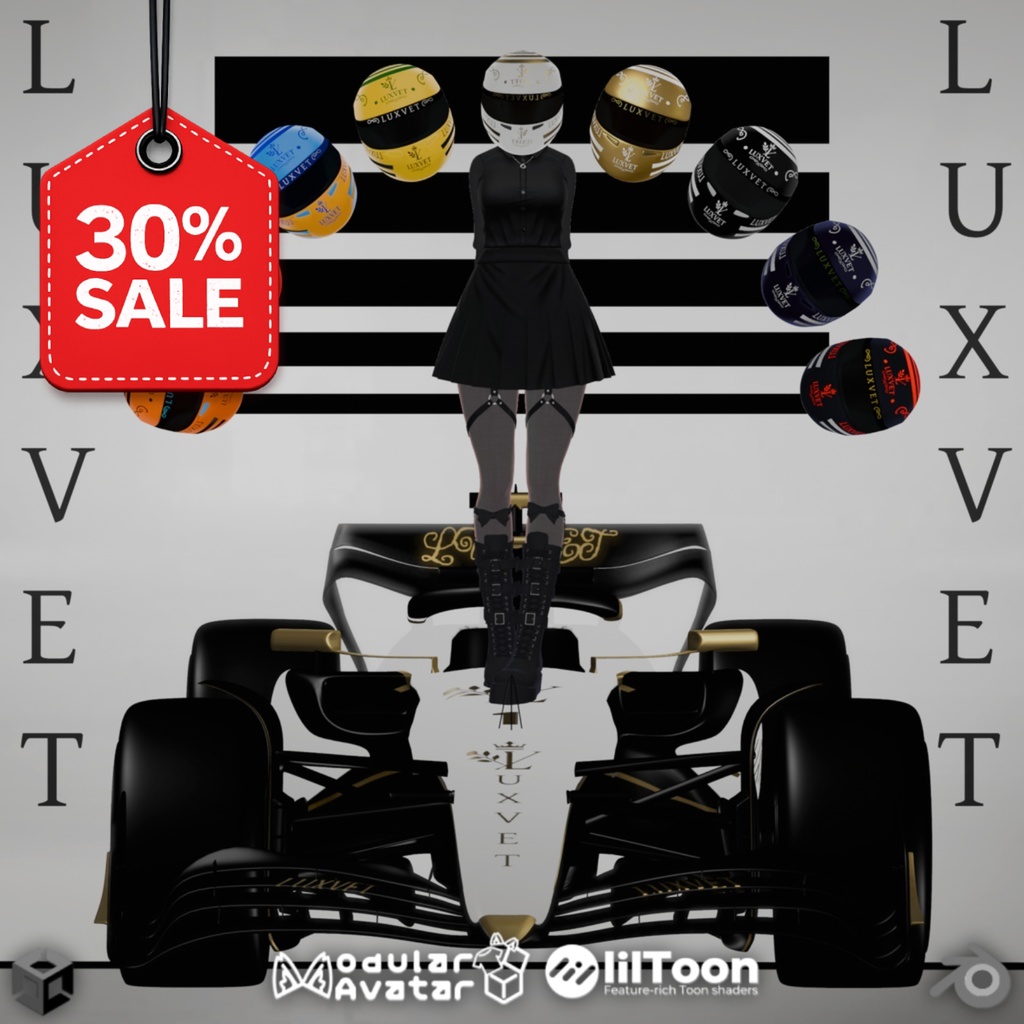 【LUXVET RACING HELMET COLLECTION 【 LUXVET レーシングヘルメットコレクション 【MA対応 Liltoon対応 カスタマイズ可能】