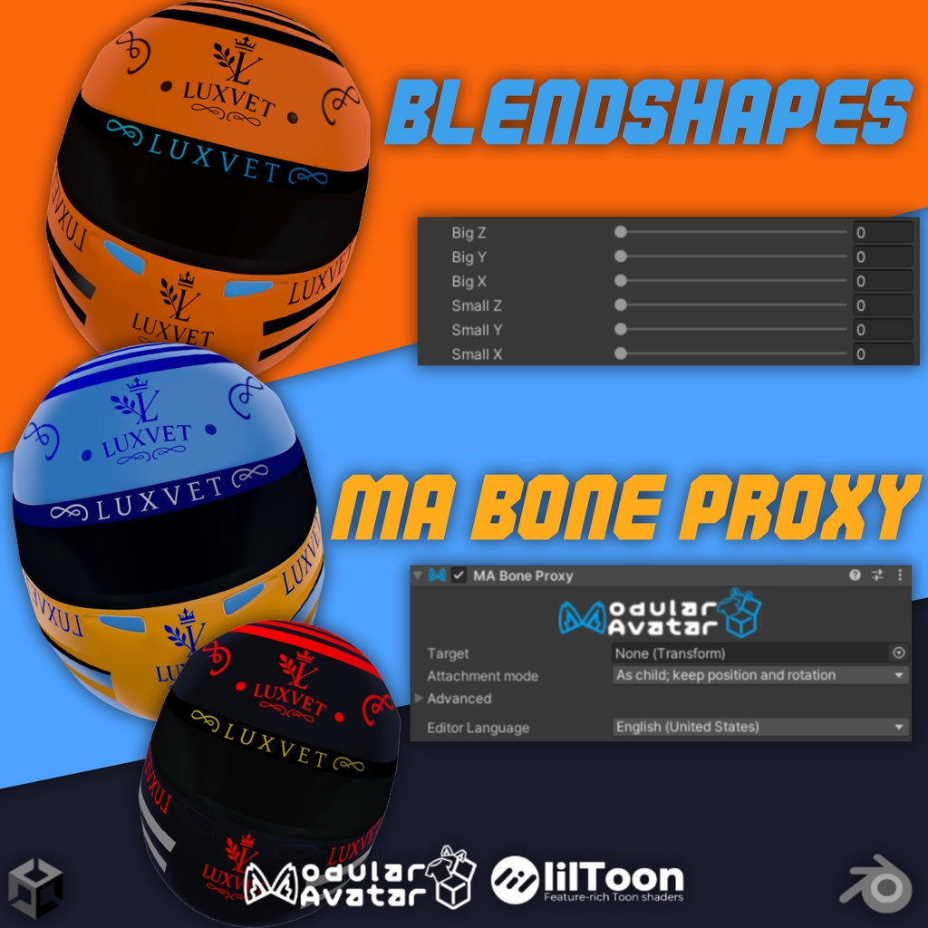 【LUXVET RACING HELMET COLLECTION 【 LUXVET レーシングヘルメットコレクション 【MA対応 Liltoon対応 カスタマイズ可能】