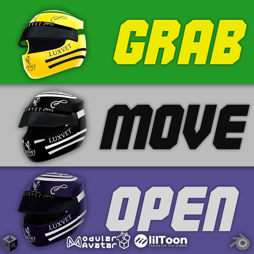 【LUXVET RACING HELMET COLLECTION 【 LUXVET レーシングヘルメットコレクション 【MA対応 Liltoon対応 カスタマイズ可能】