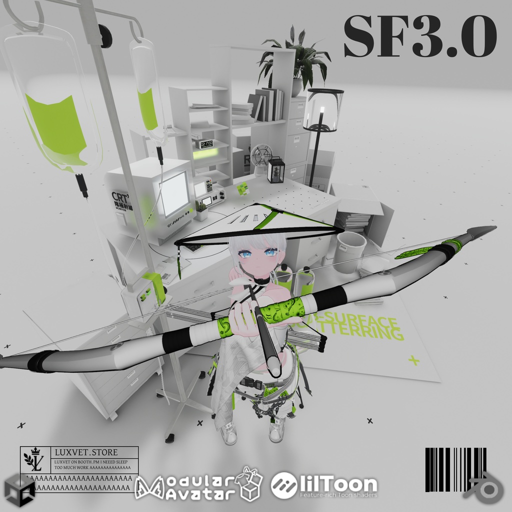 Luxvet SF3.0 Bow SCI FI【 Luxvet SF3.0 ボウ サイファイ】【MA対応 Liltoon対応 カスタマイズ可能】