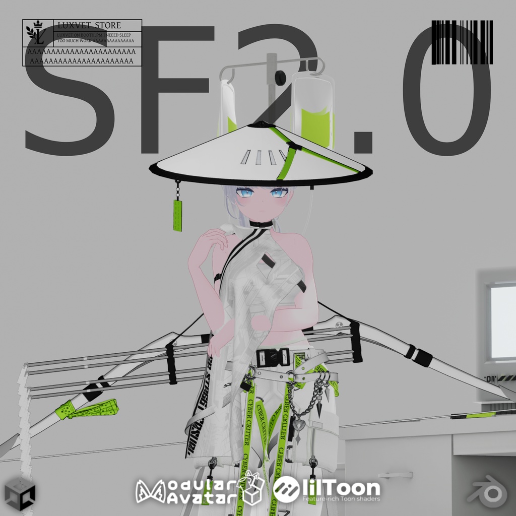 Luxvet SF2.0 Hat SCI FI【 Luxvet SF2.0 ハット サイファイ】【MA対応 Liltoon対応 カスタマイズ可能】