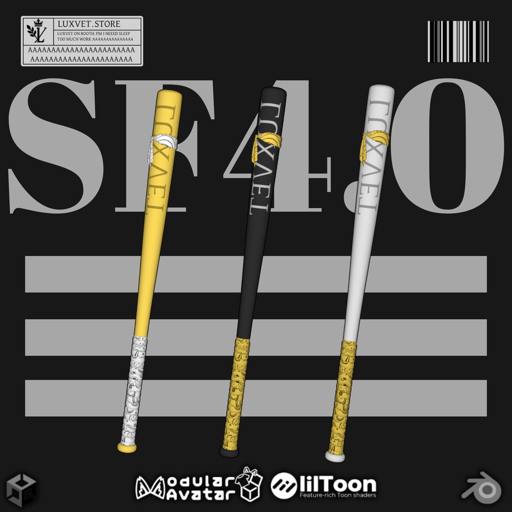 Luxvet SF4.0 Baseball Bat【 Luxvet SF4.0 ベースボールバット】【MA対応 Liltoon対応 カスタマイズ可能】