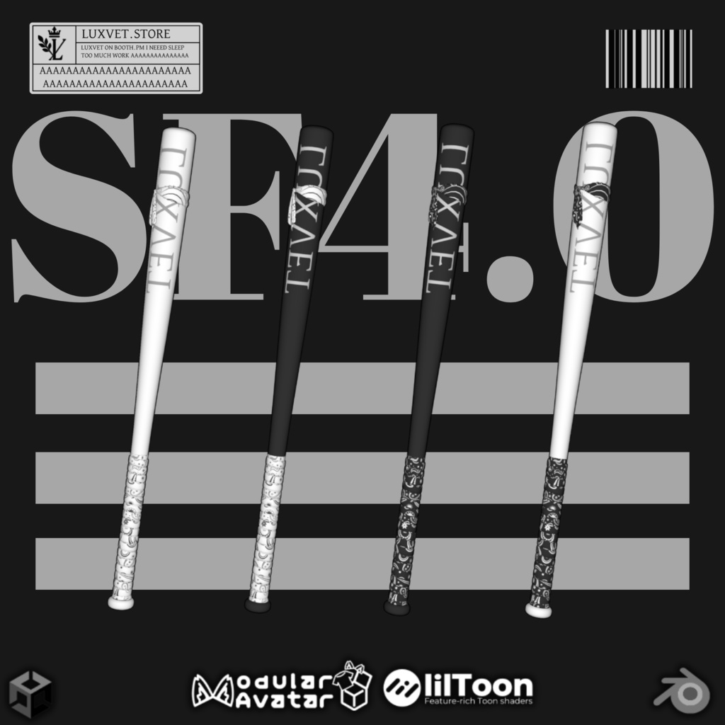 Luxvet SF4.0 Baseball Bat【 Luxvet SF4.0 ベースボールバット】【MA対応 Liltoon対応 カスタマイズ可能】
