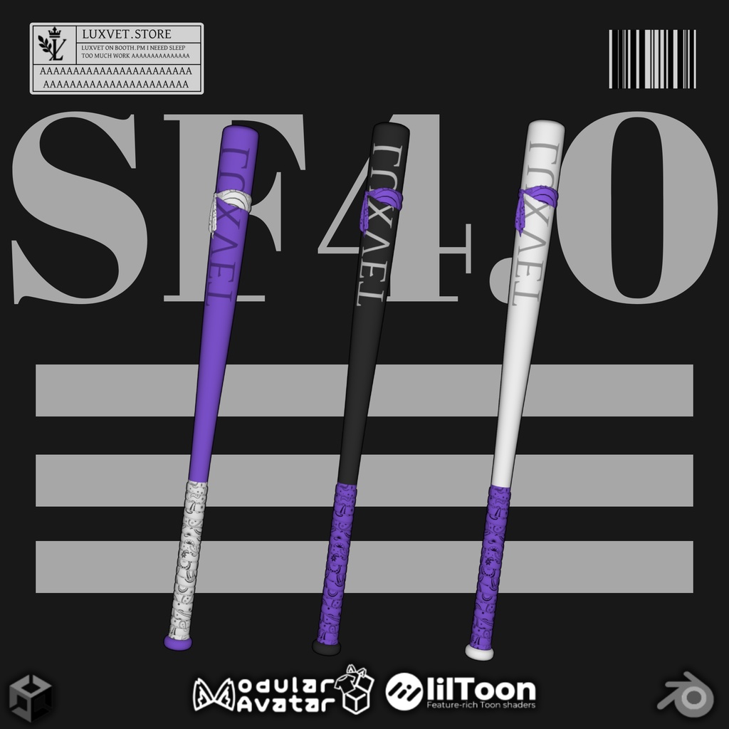 Luxvet SF4.0 Baseball Bat【 Luxvet SF4.0 ベースボールバット】【MA対応 Liltoon対応 カスタマイズ可能】
