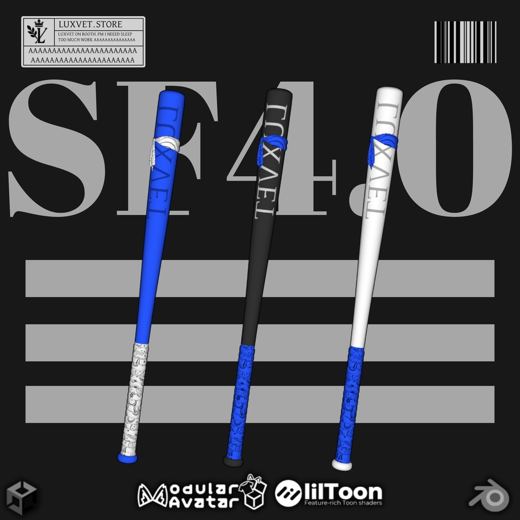 Luxvet SF4.0 Baseball Bat【 Luxvet SF4.0 ベースボールバット】【MA対応 Liltoon対応 カスタマイズ可能】
