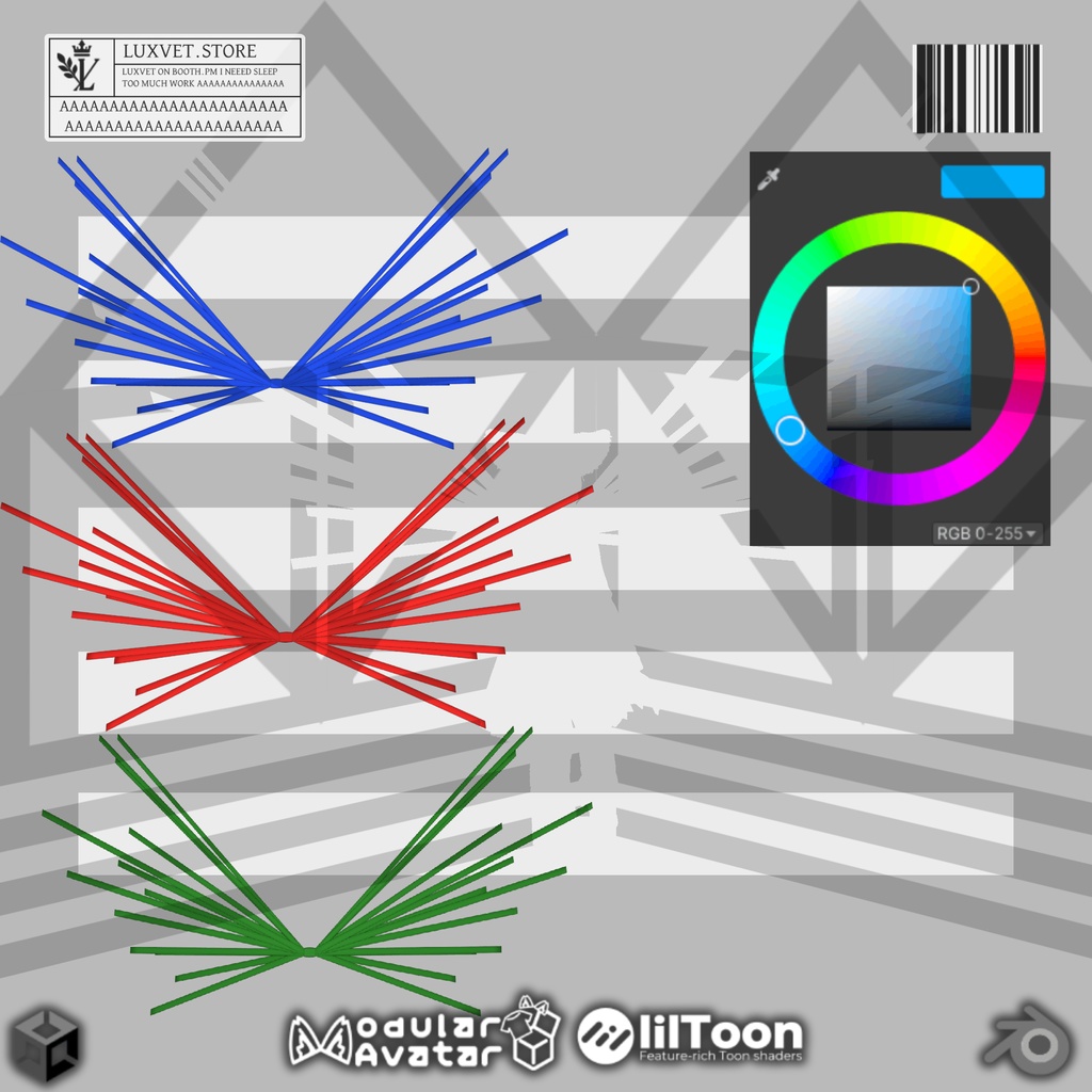 Luxvet SF5.0 Lattice Wings【 Luxvet SF5.0 ラティス ウィング】【MA対応 Liltoon対応 カスタマイズ可能】