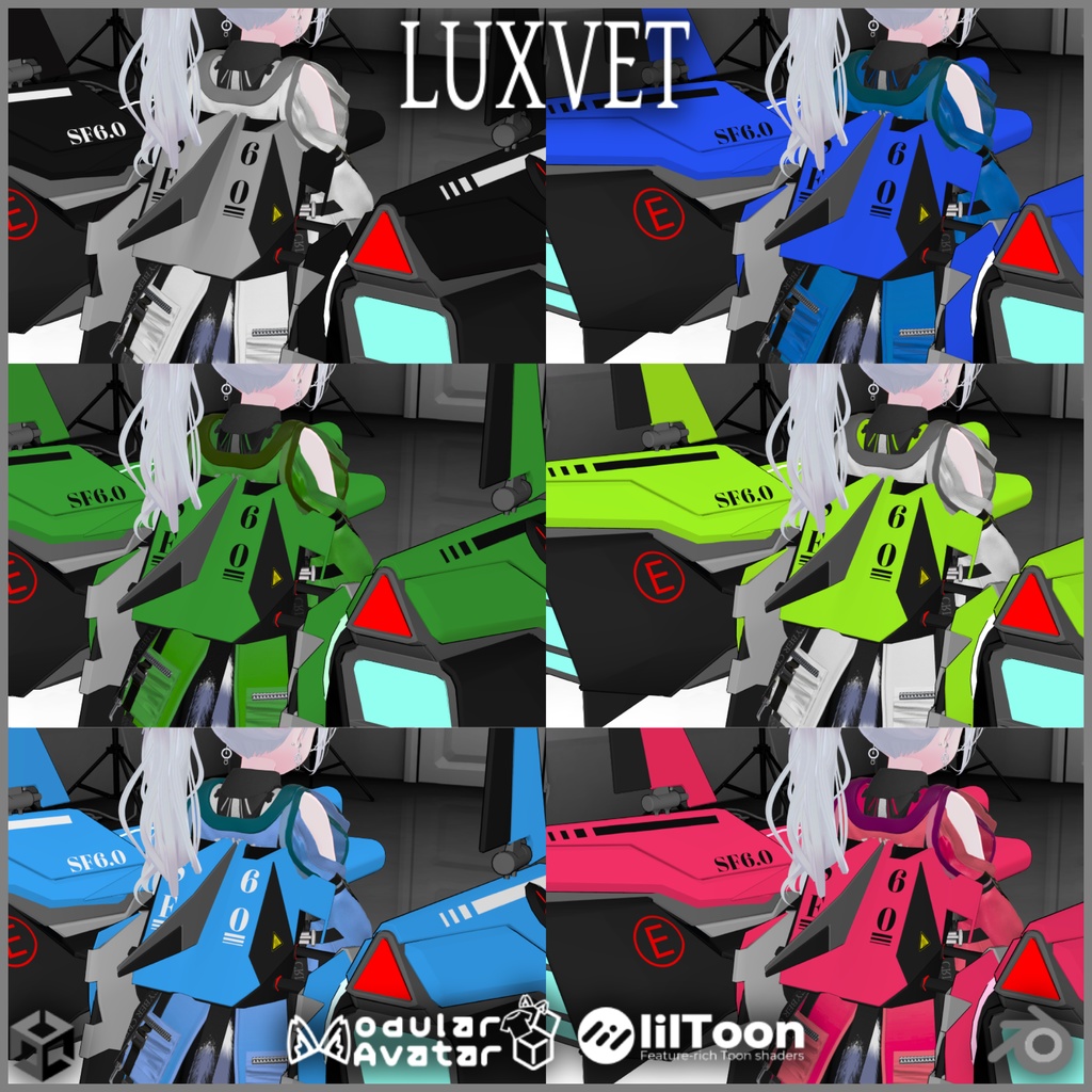 Luxvet SF6.0 Neon Phalanx【 Luxvet SF6.0 ネオンファランクス】【MA対応 Liltoon対応 カスタマイズ可能】