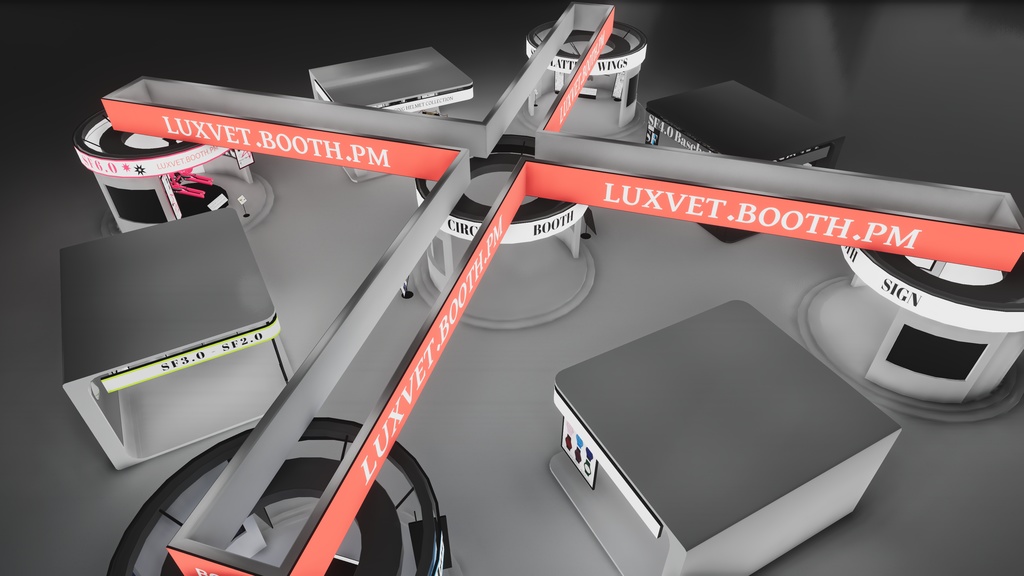 Luxvet Booth Set Collection【 Luxvet ブースセットコレクション】【Unity対応 クリエイター向け ワールドアセット】