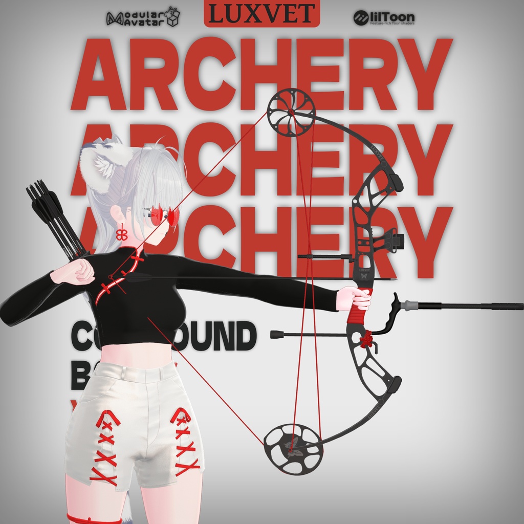 Luxvet コンパウンドボウ【インタラクティブ弓システム / 4K質感 / カラーカスタム / MA・lilToon対応】