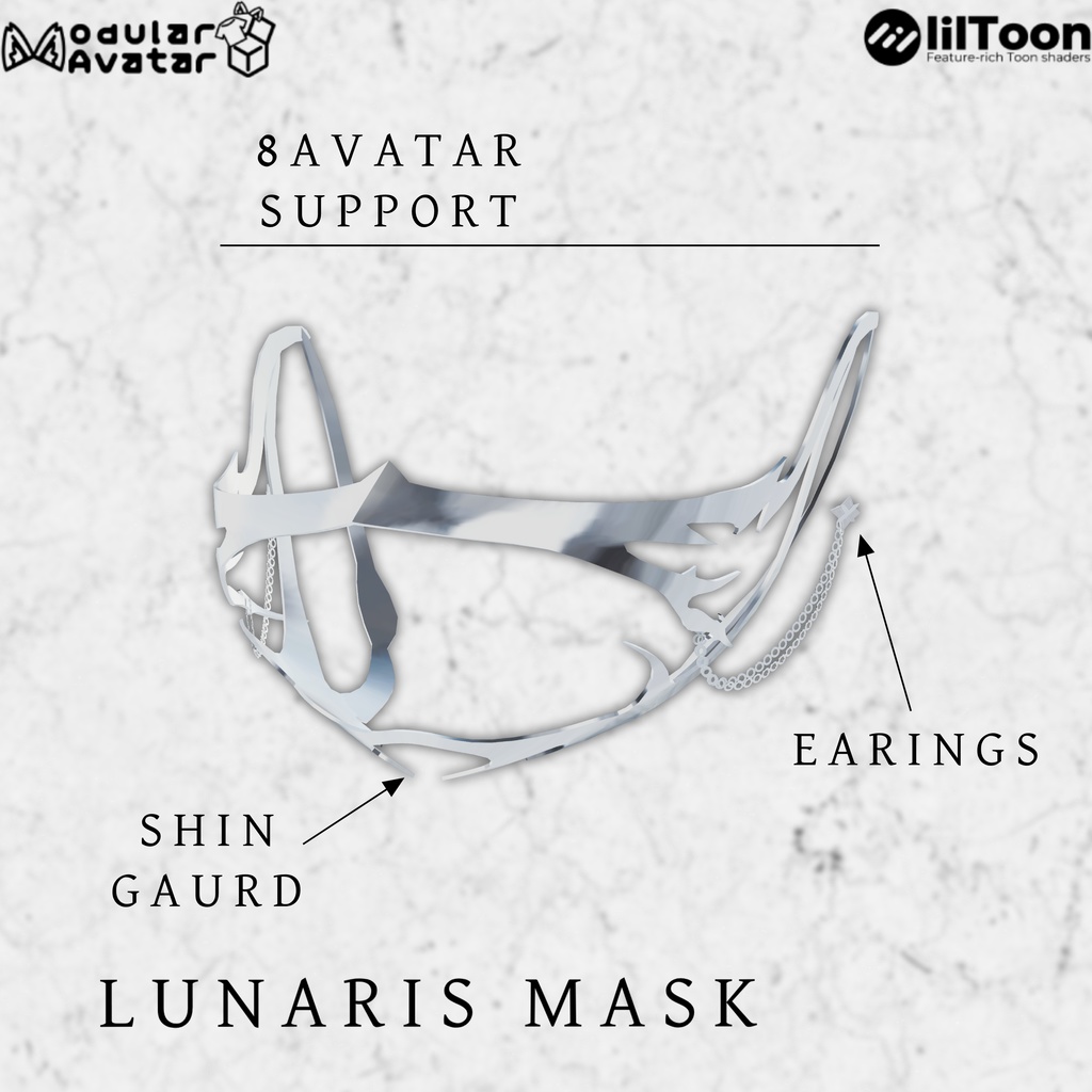 Lunaris Mask【8アバター対応 / Modular Avatar / lilToon対応】