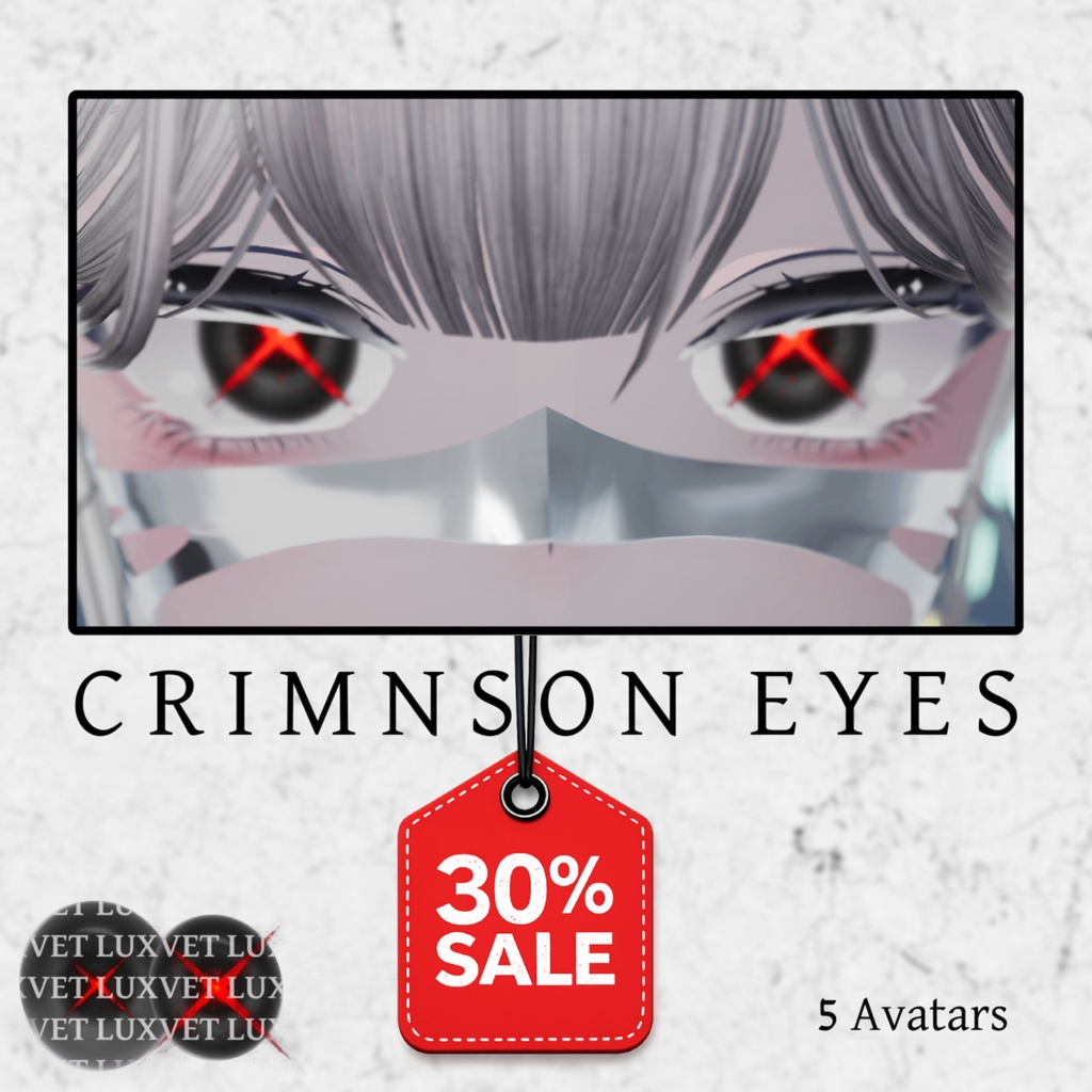 Crimson Eyes【5アバター対応 / アイテクスチャ】