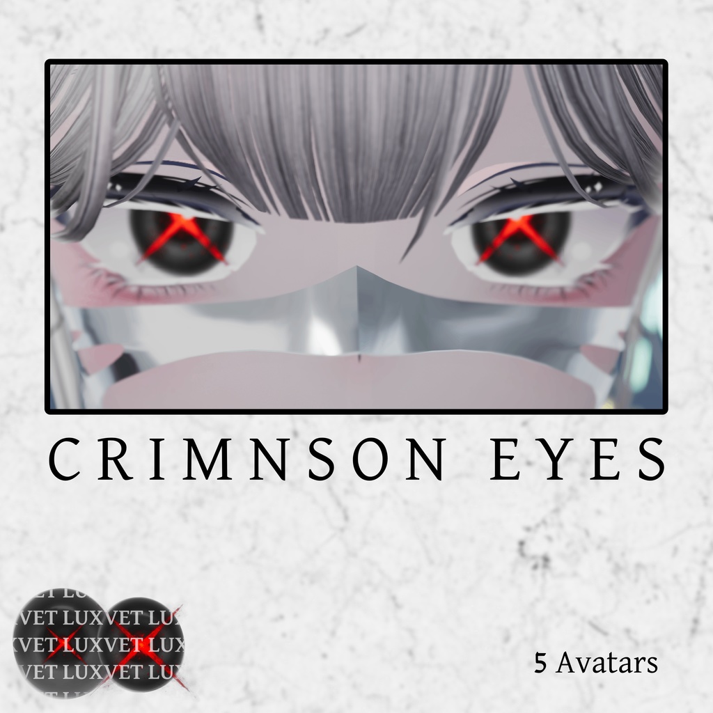 Crimson Eyes【5アバター対応 / アイテクスチャ】