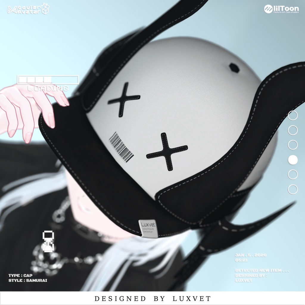 サムライキャップ / Samurai Cap 3D Avatar Accessory【lilToon / Modular Avatar対応】VRChat