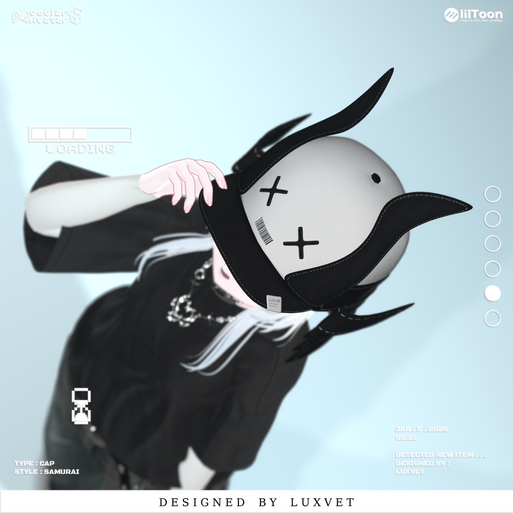 サムライキャップ / Samurai Cap 3D Avatar Accessory【lilToon / Modular Avatar対応】VRChat