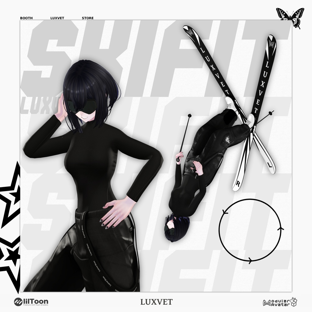 SKI FIT フルスキーアウトフィット | フルRGB対応 | 12アバター対応 | liltoon・Modular Avatar対応 | SKI FIT Full Ski Outfit | Full RGB Support | Supports 12 Avatars | Compatible with Liltoon and Modular Avatars