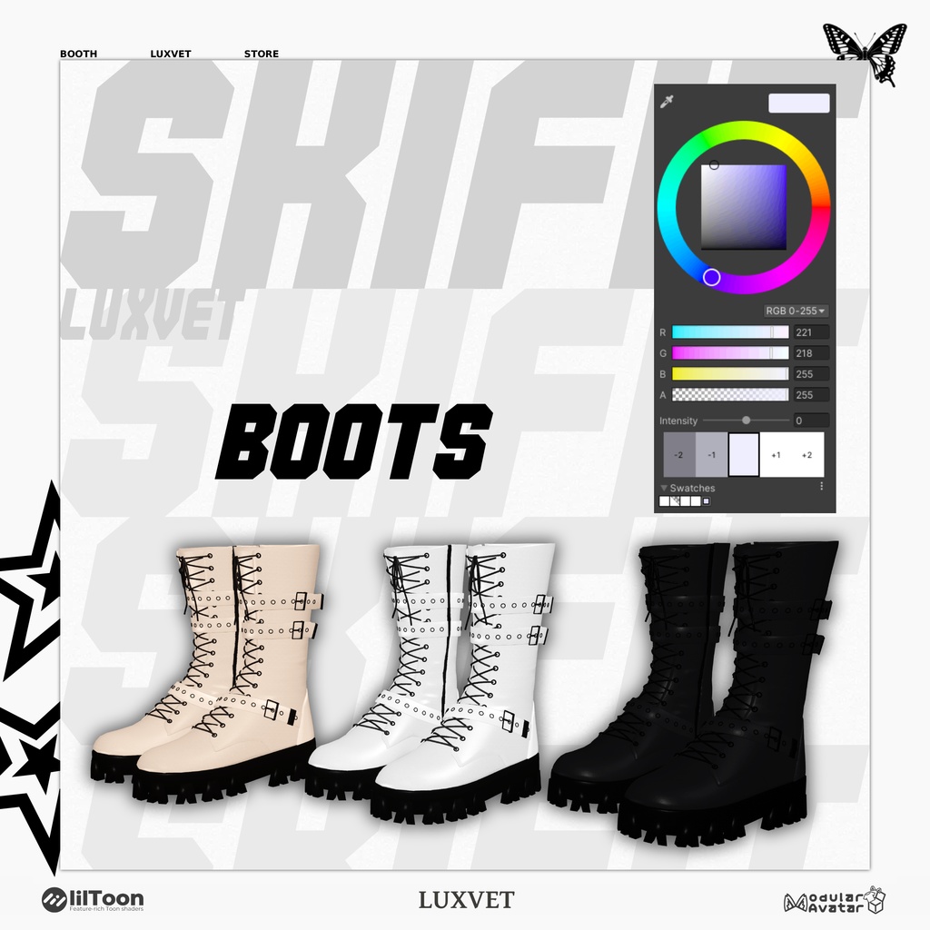 SKI FIT フルスキーアウトフィット | フルRGB対応 | 12アバター対応 | liltoon・Modular Avatar対応 | SKI FIT Full Ski Outfit | Full RGB Support | Supports 12 Avatars | Compatible with Liltoon and Modular Avatars