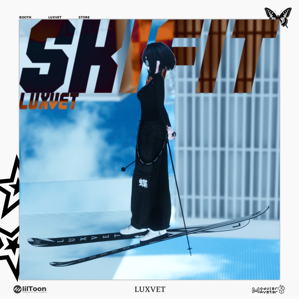 SKI FIT フルスキーアウトフィット | フルRGB対応 | 12アバター対応 | liltoon・Modular Avatar対応 | SKI FIT Full Ski Outfit | Full RGB Support | Supports 12 Avatars | Compatible with Liltoon and Modular Avatars