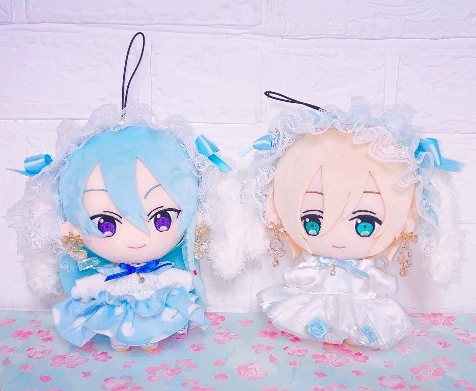 ハンドメイド ぬい服 あんスタ 16cm ブラックのドレスとボンネット 