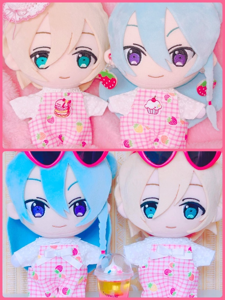 🍓いちごサロペット୨୧⋆*🍓16cmぬい服