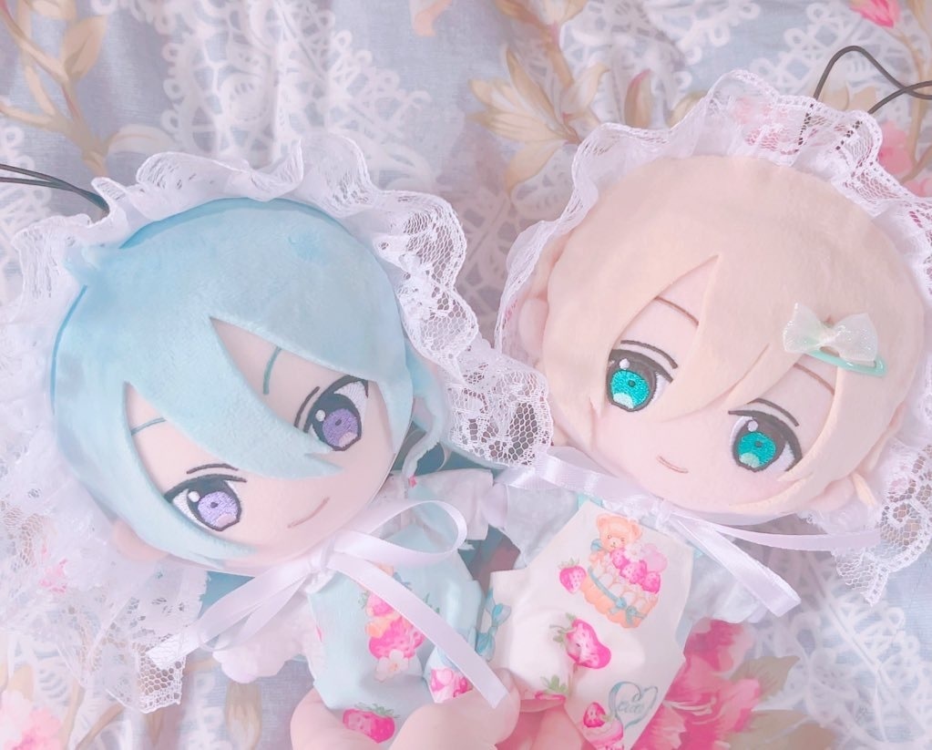 小花柄サロペット 16cmぬい服