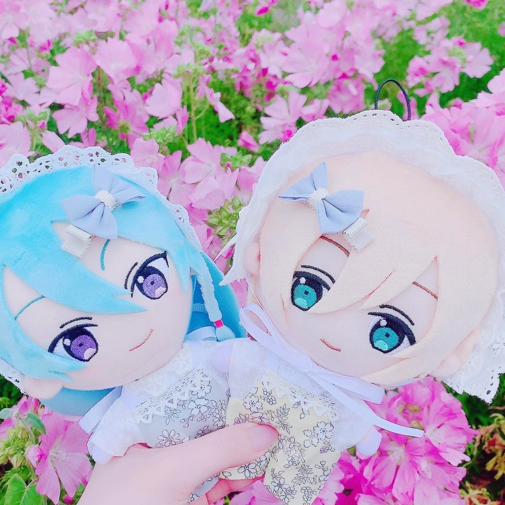 小花柄サロペット 16cmぬい服