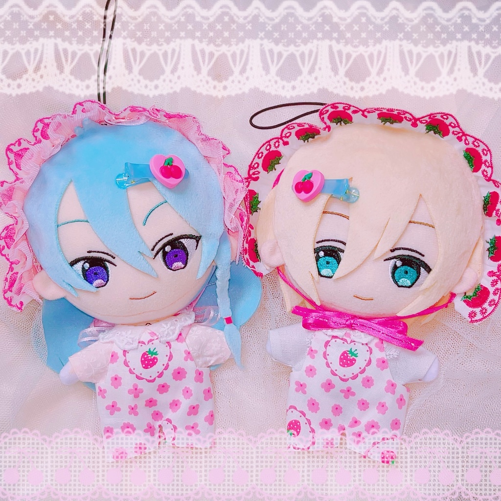 🍓いちごレースサロペット🤍*16cmぬい服