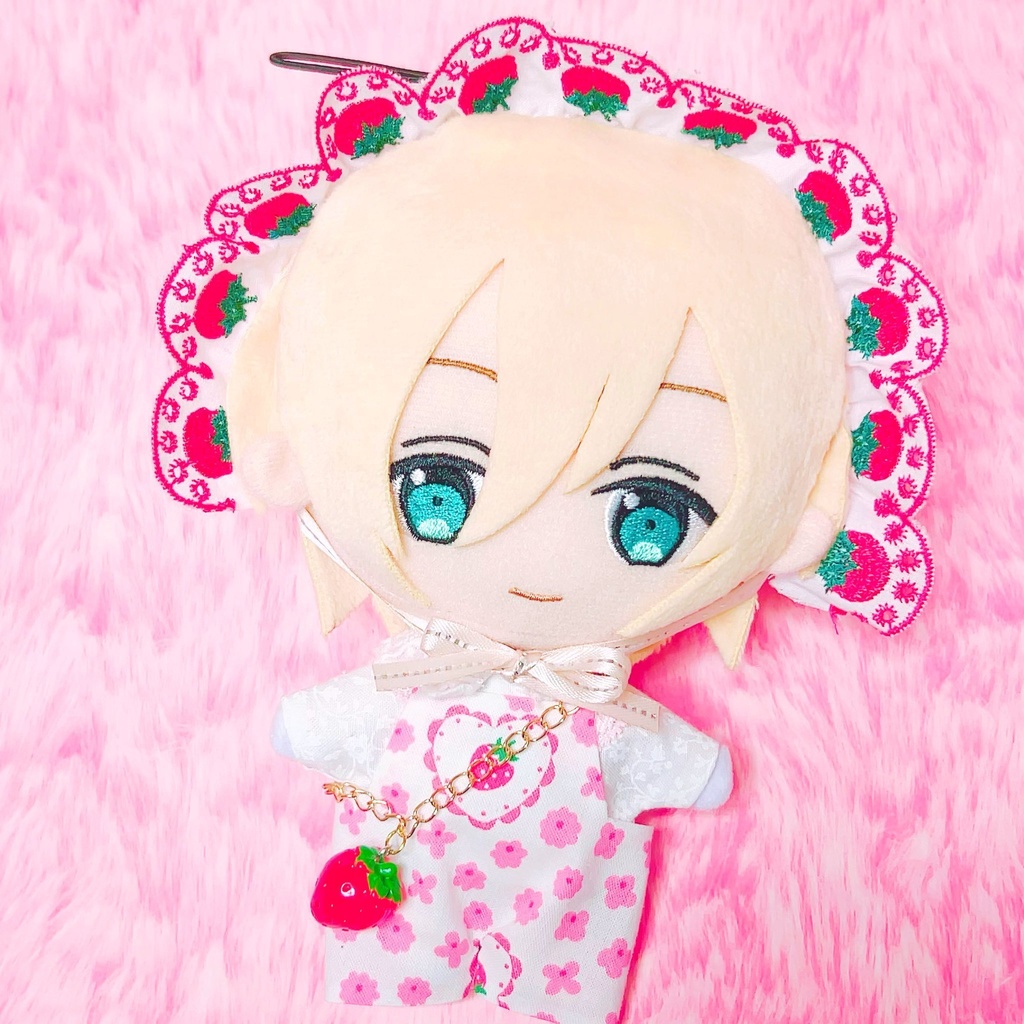 🍓いちごレースサロペット🤍*16cmぬい服