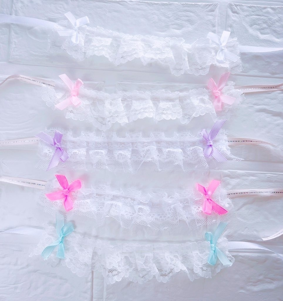 smallレースヘッドドレス.⋆𝜗𝜚10-12cmぬい・もちマス・おまんじゅう用