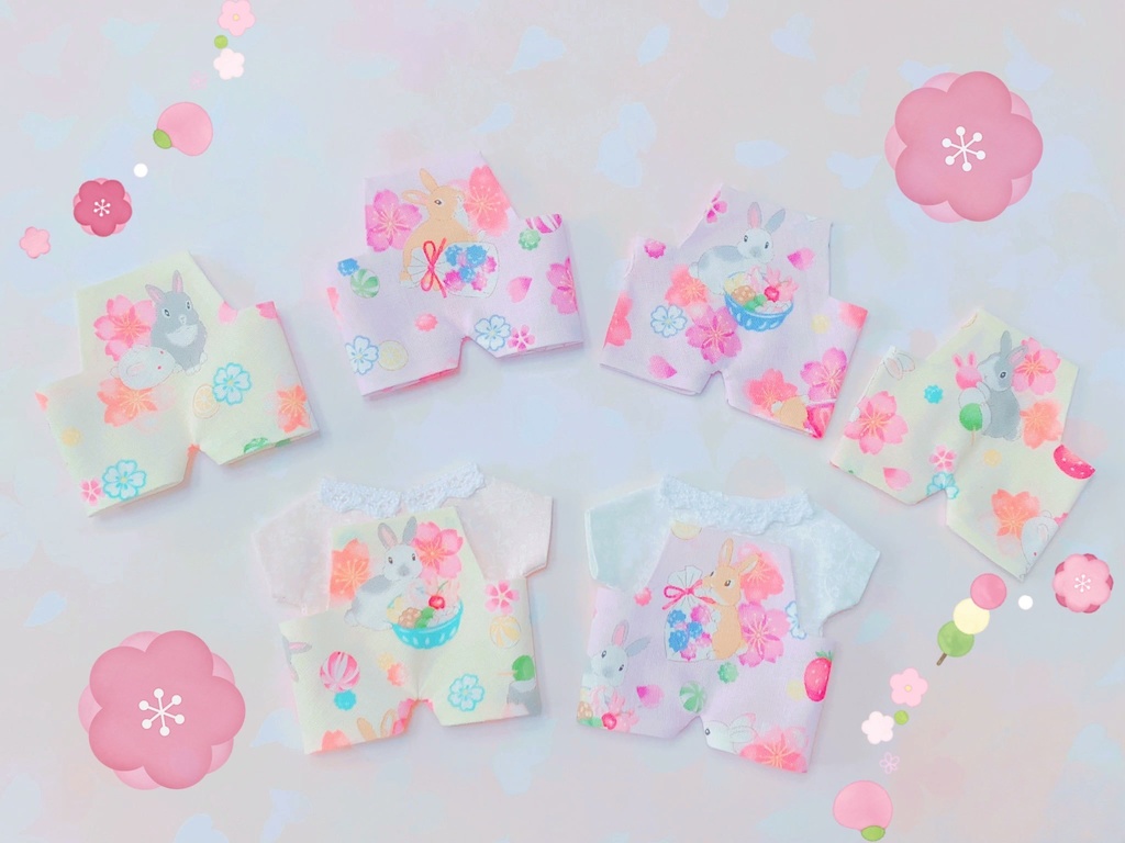 お花見うさちゃんサロペット🐰