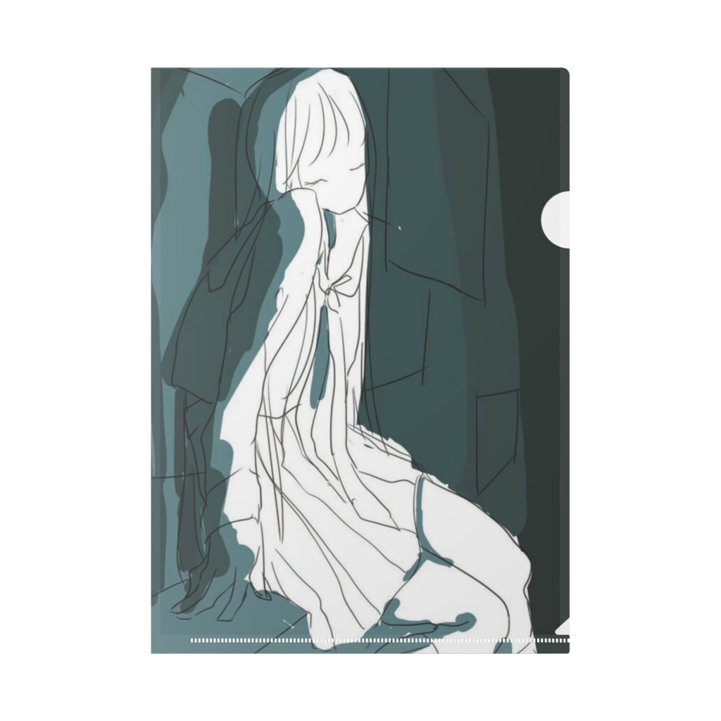 A4クリアファイル 青