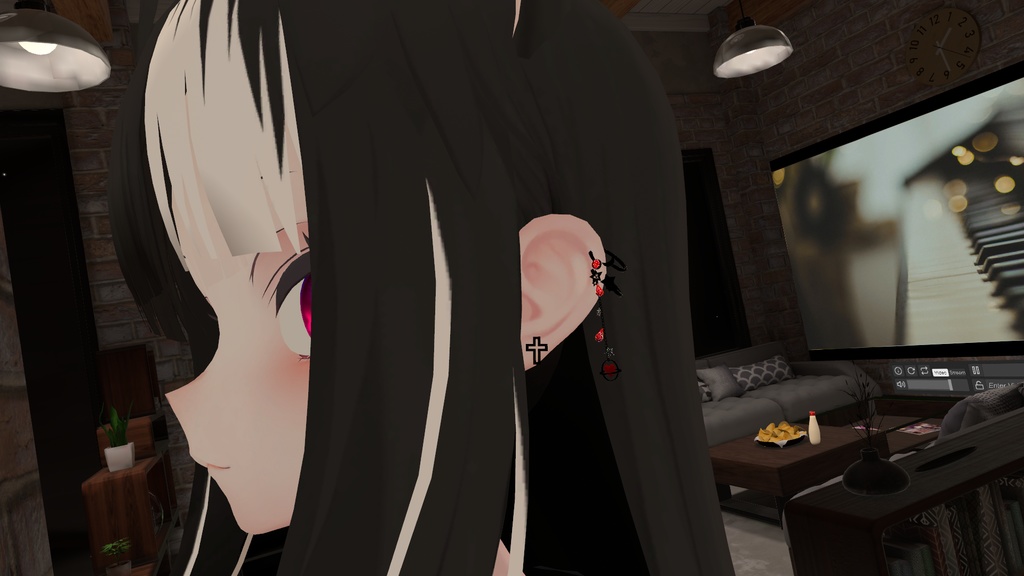 【VRC想定】ゆらゆら揺れるピアス&リングセット【PB対応】