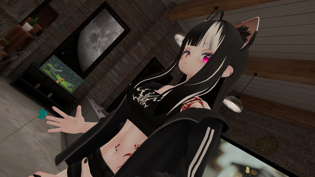 【VRC想定】ゆらゆら揺れるピアス&リングセット【PB対応】