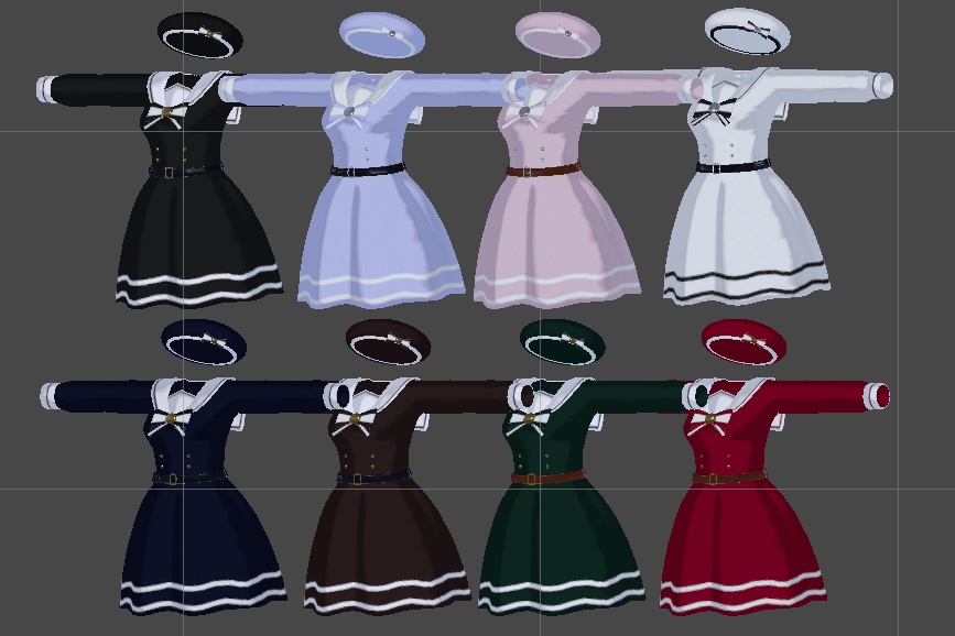 【14色セット】セーラーワンピ【複数アバター対応】
