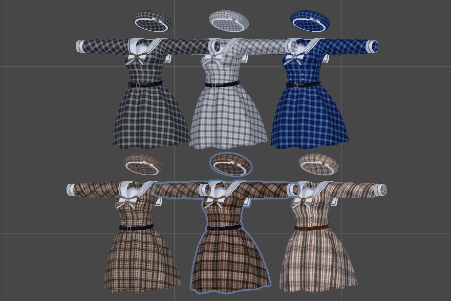 【14色セット】セーラーワンピ【複数アバター対応】