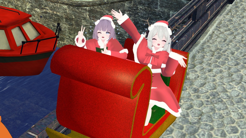 ファーコート&角(パーティクル付き)【複数アバター対応】