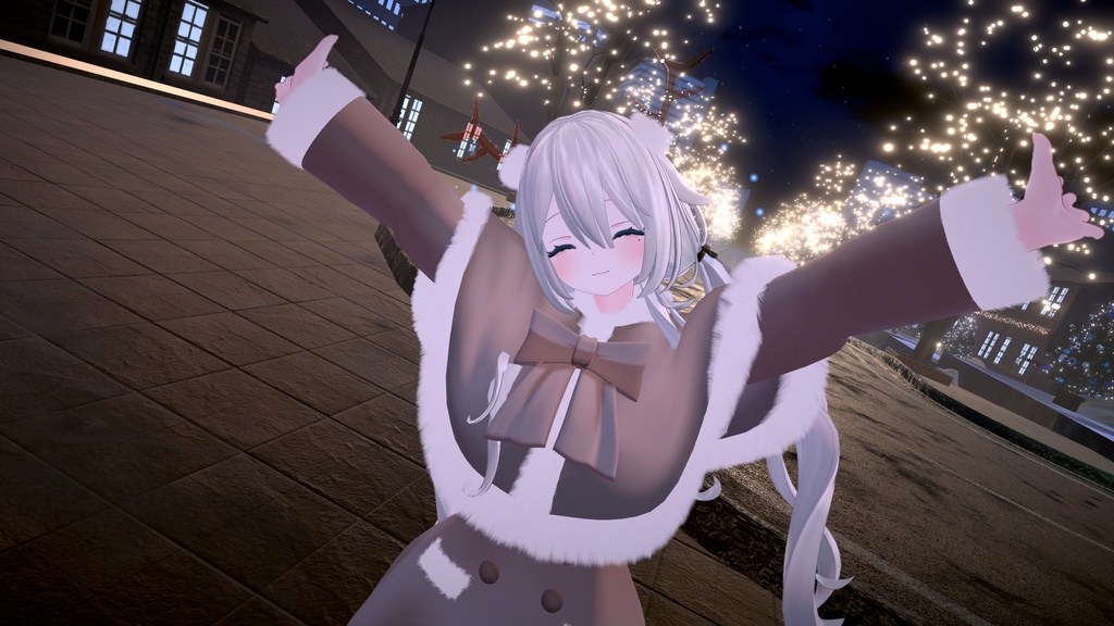 ファーコート&角(パーティクル付き)【複数アバター対応】