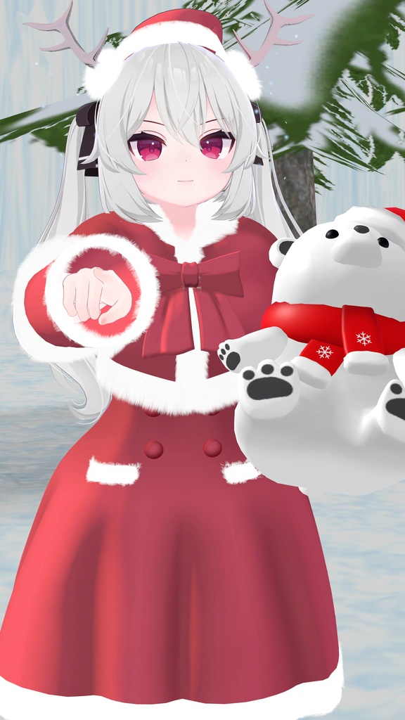 ファーコート&角(パーティクル付き)【複数アバター対応】