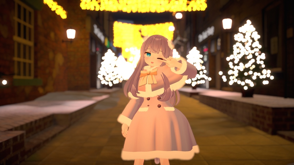 ファーコート&角(パーティクル付き)【複数アバター対応】