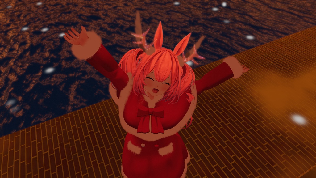 ファーコート&角(パーティクル付き)【複数アバター対応】