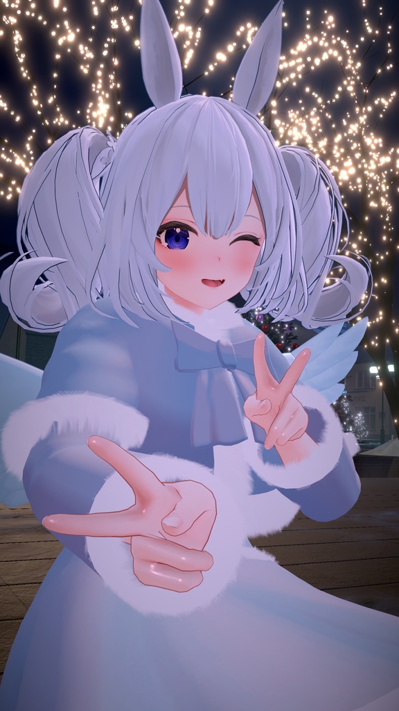 ファーコート&角(パーティクル付き)【複数アバター対応】