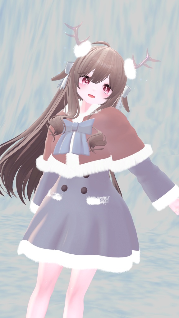 ファーコート&角(パーティクル付き)【複数アバター対応】