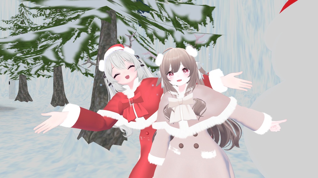 ファーコート&角(パーティクル付き)【複数アバター対応】