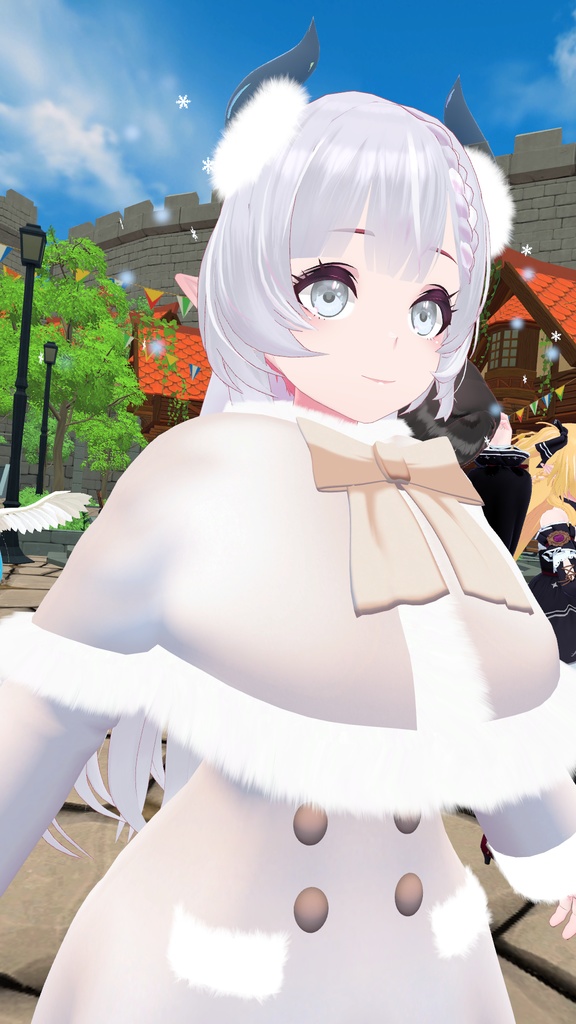 ファーコート&角(パーティクル付き)【複数アバター対応】