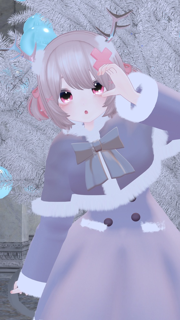 ファーコート&角(パーティクル付き)【複数アバター対応】