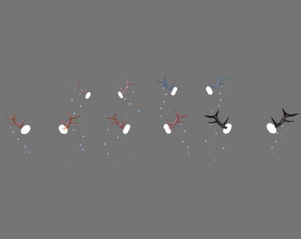 ファーコート&角(パーティクル付き)【複数アバター対応】