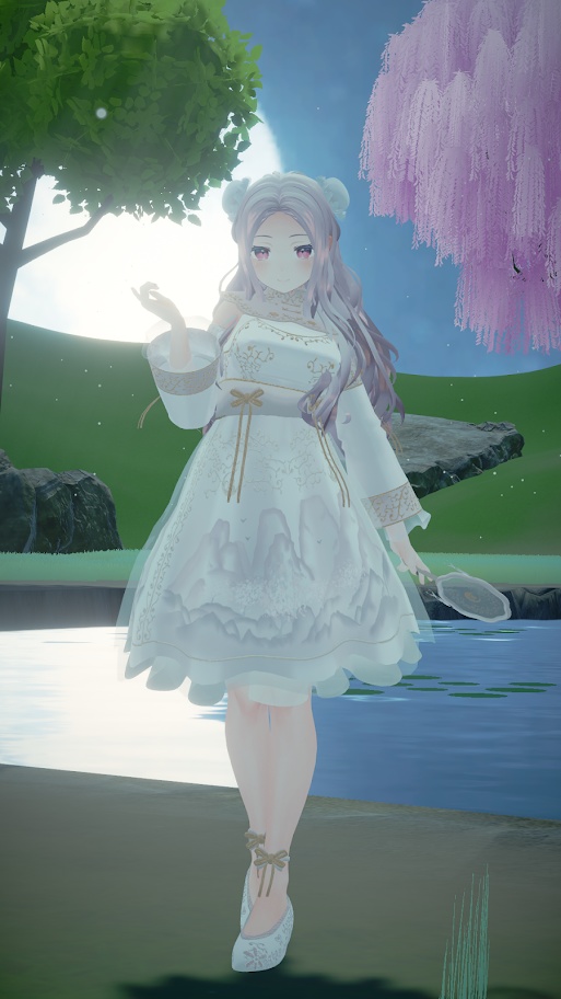 山水画の中華風ドレス【複数アバター対応】