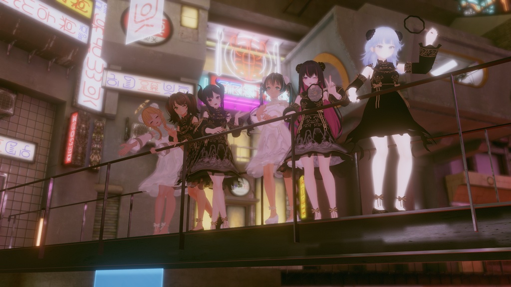 山水画の中華風ドレス【複数アバター対応】